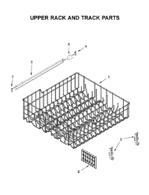 Upper Rack And Track Parts parts for Whirlpool Dishwasher WDF330PAHB4 from AppliancePartsPros.com