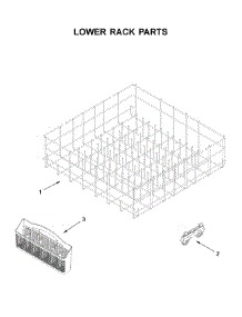 Lower Rack Parts parts for Whirlpool Dishwasher WDF330PAHB4 from AppliancePartsPros.com