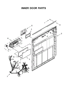 Inner Door Parts parts for Whirlpool Dishwasher WDF330PAHS4 from AppliancePartsPros.com