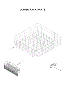 Lower Rack Parts parts for Whirlpool Dishwasher WDF330PAHS4 from AppliancePartsPros.com