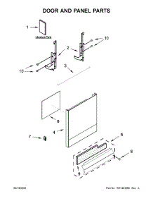 Door And Panel Parts parts for Whirlpool Dishwasher WDF330PAHS5 from AppliancePartsPros.com