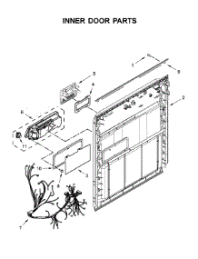 Inner Door Parts parts for Whirlpool Dishwasher WDF330PAHS5 from AppliancePartsPros.com