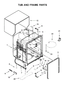 Tub And Frame Parts parts for Whirlpool Dishwasher WDF330PAHS5 from AppliancePartsPros.com