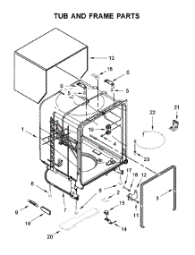 Tub And Frame Parts parts for Whirlpool Dishwasher WDF330PAHT3 from AppliancePartsPros.com