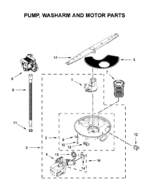 Pump, Washarm And Motor Parts parts for Whirlpool Dishwasher WDF330PAHW3 from AppliancePartsPros.com