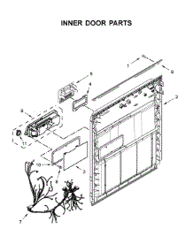 Inner Door Parts parts for Whirlpool Dishwasher WDF330PAHW4 from AppliancePartsPros.com