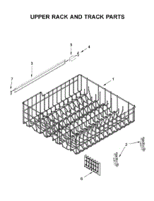 Upper Rack And Track Parts parts for Whirlpool Dishwasher WDF331PAHB1 from AppliancePartsPros.com