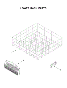 Lower Rack Parts parts for Whirlpool Dishwasher WDF331PAHB1 from AppliancePartsPros.com