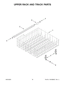 Upper Rack And Track Parts parts for Whirlpool Dishwasher WDF332PAMW0 from AppliancePartsPros.com