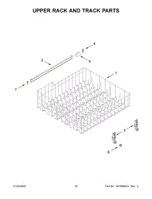 Upper Rack And Track Parts parts for Whirlpool Dishwasher WDF340PAMB0 from AppliancePartsPros.com