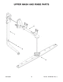 Upper Wash And Rinse Parts parts for Whirlpool Dishwasher WDF341PAPB1 from AppliancePartsPros.com