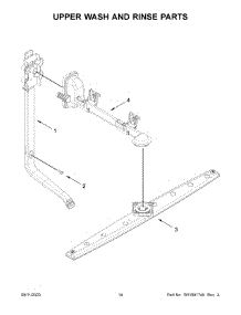 Upper Wash And Rinse Parts parts for Whirlpool Dishwasher WDF341PAPM0 from AppliancePartsPros.com