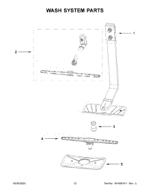 Wash System Parts parts for Whirlpool Dishwasher WDF518SAHW1 from AppliancePartsPros.com