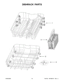 Dishrack Parts parts for Whirlpool Dishwasher WDF518SAHW1 from AppliancePartsPros.com