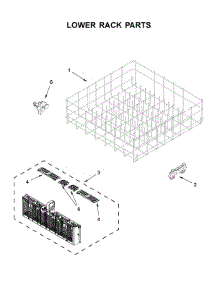 Lower Rack Parts parts for Whirlpool Dishwasher WDF520PADW9 from AppliancePartsPros.com