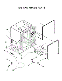 Tub And Frame Parts parts for Whirlpool Dishwasher WDF590SAJB0 from AppliancePartsPros.com