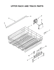 Upper Rack And Track Parts parts for Whirlpool Dishwasher WDF590SAJB0 from AppliancePartsPros.com