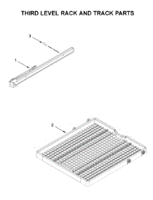 Third Level Rack And Track Parts parts for Whirlpool Dishwasher WDF590SAJB0 from AppliancePartsPros.com