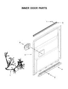 Inner Door Parts parts for Whirlpool Dishwasher WDF590SAJM0 from AppliancePartsPros.com