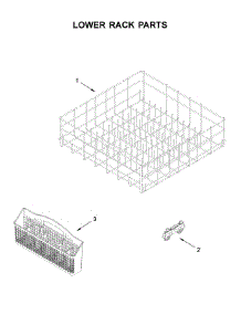 Lower Rack Parts parts for Whirlpool Dishwasher WDF590SAJM0 from AppliancePartsPros.com