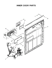 Inner Door Parts parts for Whirlpool Dishwasher WDP370PAHB1 from AppliancePartsPros.com