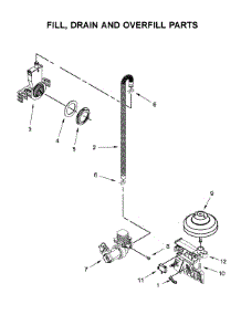 Fill, Drain And Overfill Parts parts for Whirlpool Dishwasher WDP370PAHB1 from AppliancePartsPros.com