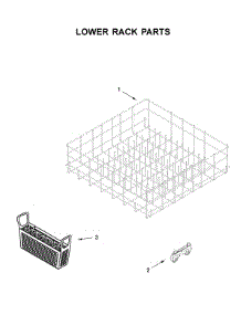 Lower Rack Parts parts for Whirlpool Dishwasher WDP370PAHB1 from AppliancePartsPros.com