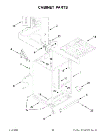 Cabinet Parts parts for Whirlpool Dishwasher WDP370PAHB1 from AppliancePartsPros.com