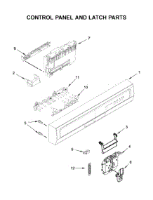Control Panel And Latch Parts parts for Whirlpool Dishwasher WDP370PAHW1 from AppliancePartsPros.com
