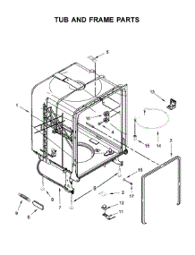 Tub And Frame Parts parts for Whirlpool Dishwasher WDP370PAHW1 from AppliancePartsPros.com