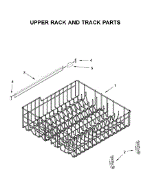 Upper Rack And Track Parts parts for Whirlpool Dishwasher WDP370PAHW1 from AppliancePartsPros.com