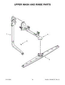 Upper Wash And Rinse Parts parts for Whirlpool Dishwasher WDP370PAHW1 from AppliancePartsPros.com