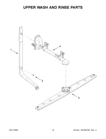 Upper Wash And Rinse Parts parts for Whirlpool Dishwasher WDP560HAMW0 from AppliancePartsPros.com