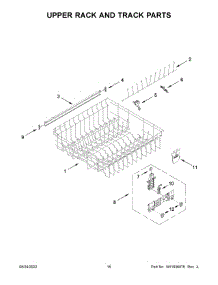 Upper Rack And Track Parts parts for Whirlpool Dishwasher WDP730HAMZ0 from AppliancePartsPros.com