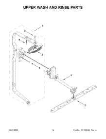 Upper Wash And Rinse Parts parts for Whirlpool Dishwasher WDP730HAMZ1 from AppliancePartsPros.com