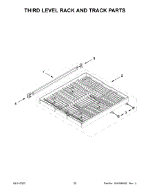 Third Level Rack And Track Parts parts for Whirlpool Dishwasher WDP730HAMZ1 from AppliancePartsPros.com