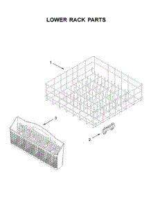 Lower Rack Parts parts for Whirlpool Dishwasher WDT705PAKB0 from AppliancePartsPros.com