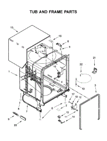Tub And Frame Parts parts for Whirlpool Dishwasher WDT705PAKZ0 from AppliancePartsPros.com