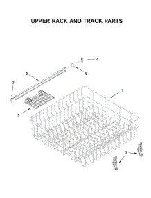 Upper Rack And Track Parts parts for Whirlpool Dishwasher WDT705PAKZ0 from AppliancePartsPros.com