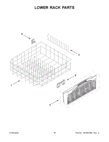 Lower Rack Parts parts for Whirlpool Dishwasher WDT730HAMZ1 from AppliancePartsPros.com