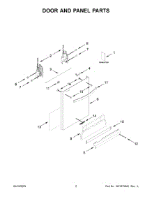 Door And Panel Parts parts for Whirlpool Dishwasher WDT740SALB1 from AppliancePartsPros.com