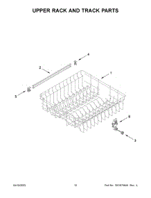 Upper Rack And Track Parts parts for Whirlpool Dishwasher WDT740SALB1 from AppliancePartsPros.com