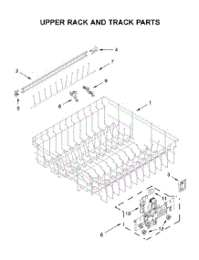 Upper Rack And Track Parts parts for Whirlpool Dishwasher WDT750SAKB0 from AppliancePartsPros.com