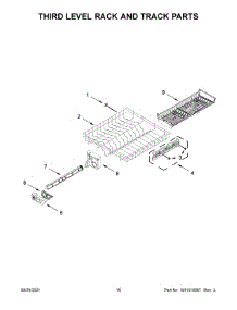 Third Level Rack And Track Parts parts for Whirlpool Dishwasher WDT970SAKV0 from AppliancePartsPros.com