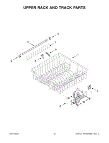 Upper Rack And Track Parts parts for Whirlpool Dishwasher WDT970SAKV1 from AppliancePartsPros.com