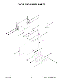 Door And Panel Parts parts for Whirlpool Dishwasher WDT970SAKZ1 from AppliancePartsPros.com