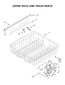 Upper Rack And Track Parts parts for Whirlpool Dishwasher WDTA50SAKB0 from AppliancePartsPros.com