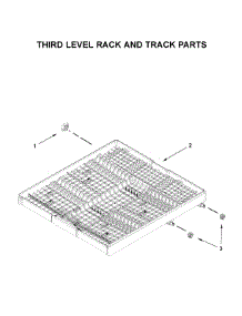 Third Level Rack And Track Parts parts for Whirlpool Dishwasher WDTA50SAKB0 from AppliancePartsPros.com
