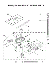 Pump, Washarm And Motor Parts parts for Whirlpool Dishwasher WDTA80SAKZ0 from AppliancePartsPros.com
