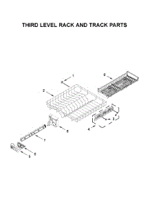 Third Level Rack And Track Parts parts for Whirlpool Dishwasher WDTA80SAKZ0 from AppliancePartsPros.com